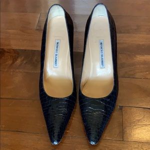 Manolo Blahnik Blue Heels